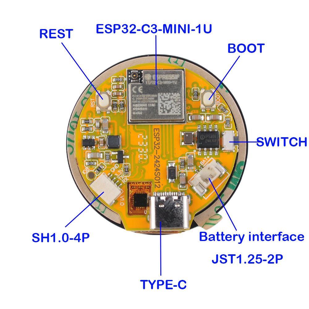 Дисплей ESP32 с диагональю 1,2 – обзор и цена Esp32 C3
