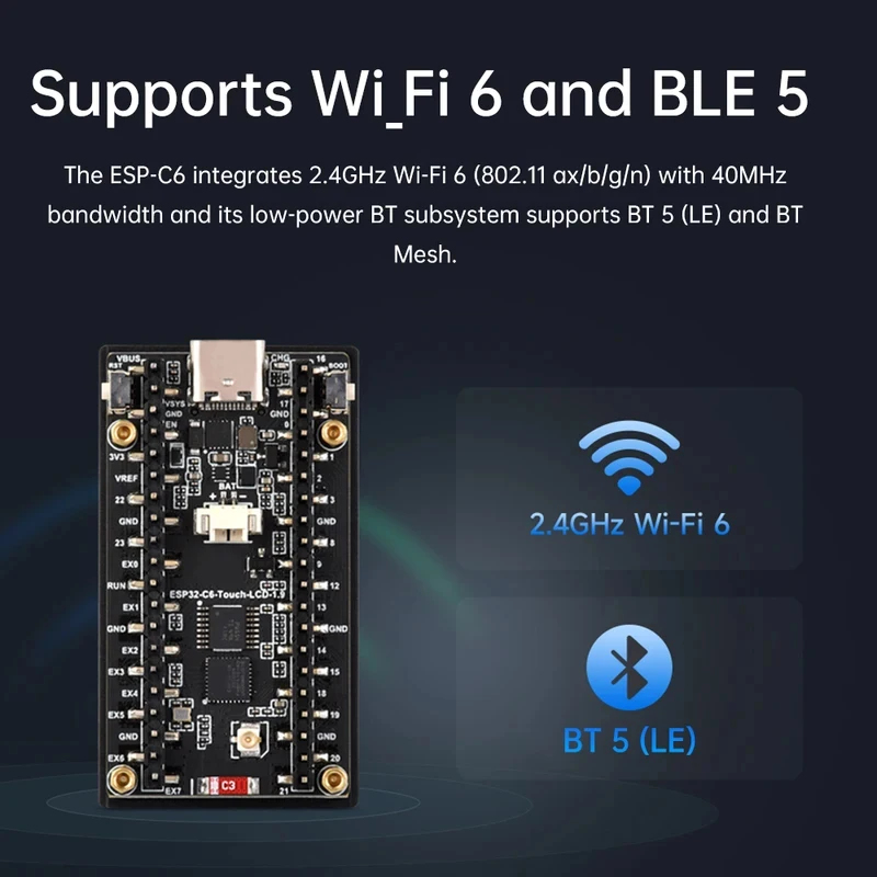 Плата для разработки с ЖК-экра – обзор и цена Esp32 C6