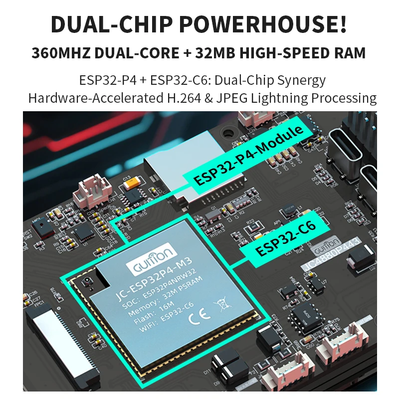 4,3-дюймовый сенсорный экран I – обзор и цена Esp32 C6